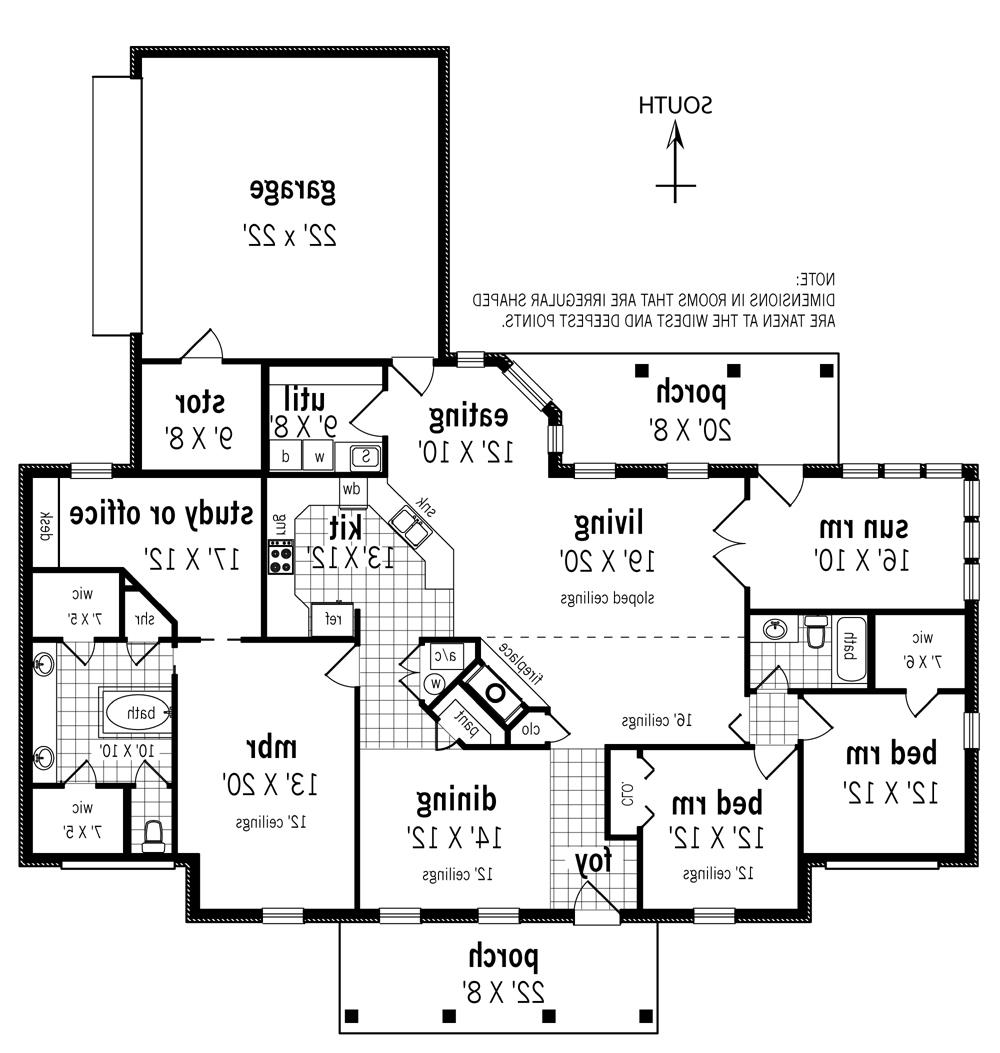 Floor Plan image of Lancaster house - 2216 House Plan
